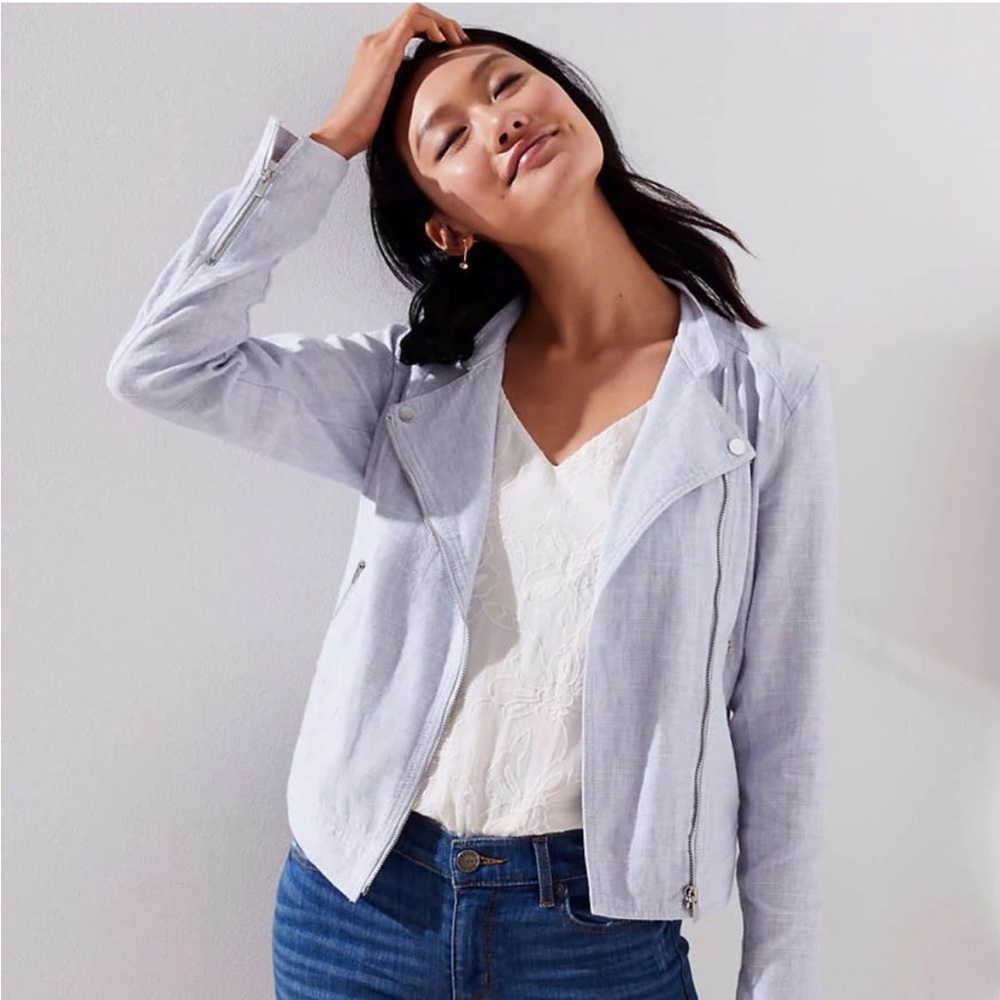 Loft Linen Moto Jacket